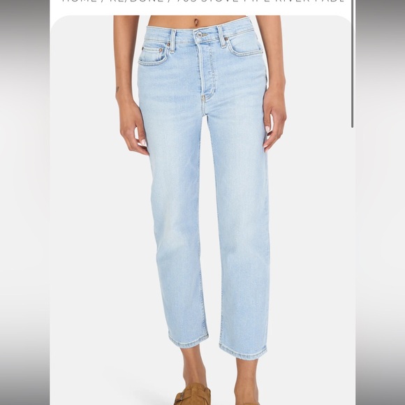 Re/Done 70s Stove Pipe Jeans - Picture 1 of 7